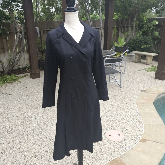 Pendleton black  Double Breasted 100%  virgin wool dress 4 - Picture 12 of 14